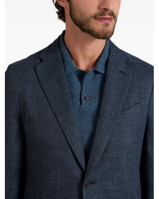Slowear Blue Mélange-Effect Blazer for men