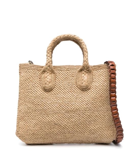IBELIV Natural Rary Woven Tote Bag