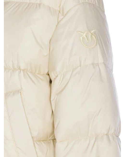 Pinko Natural Hooded Quilted Coat