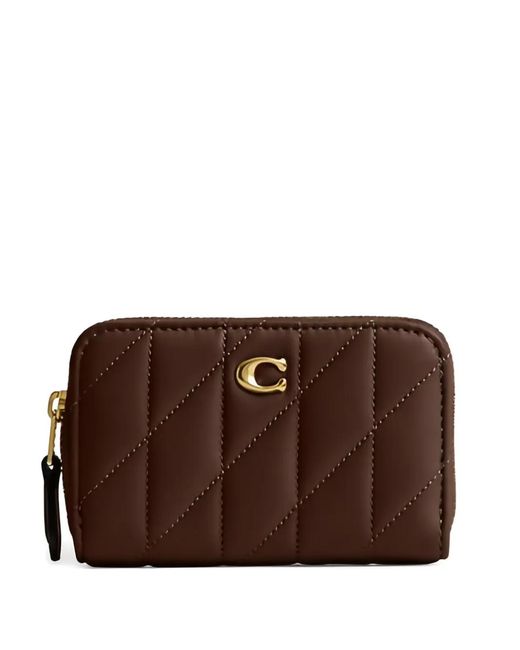 COACH Brown Zip-Around Wallet