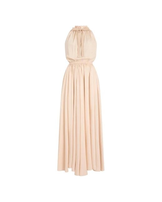 Patou White Open-Back Halterneck Maxi Dress