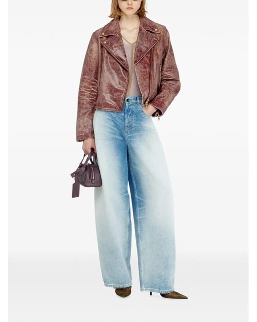 DIESEL Red Biker Jacket