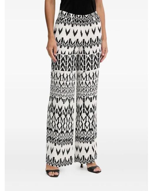 MARCIANO BY GUESS White Logo-Pattern Trousers