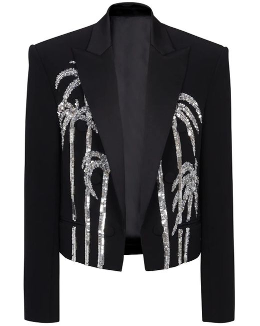 メンズ Balmain プリント ジャケット Black