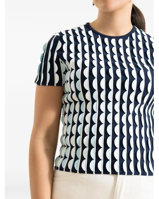 Jonathan Simkhai Black Kendra Patterned T-Shirt