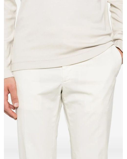 Pantalones con cierre de botón Incotex de hombre de color White