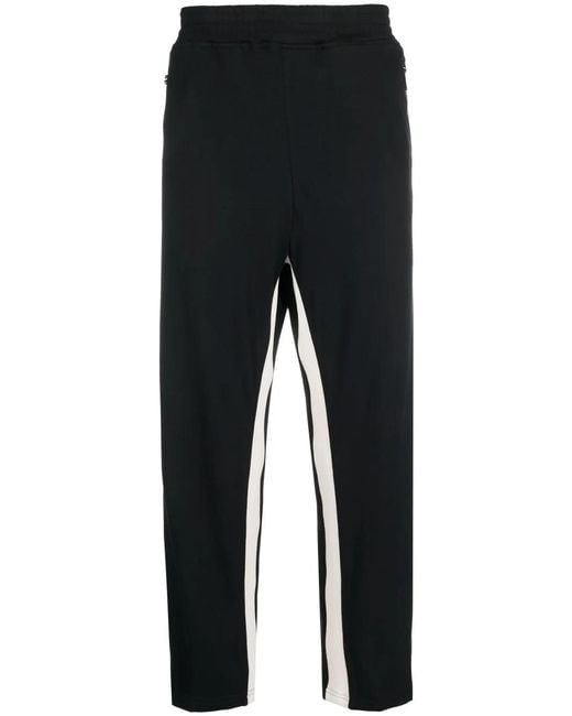Neil Barrett Black Cropped Cotton Track Pants for men