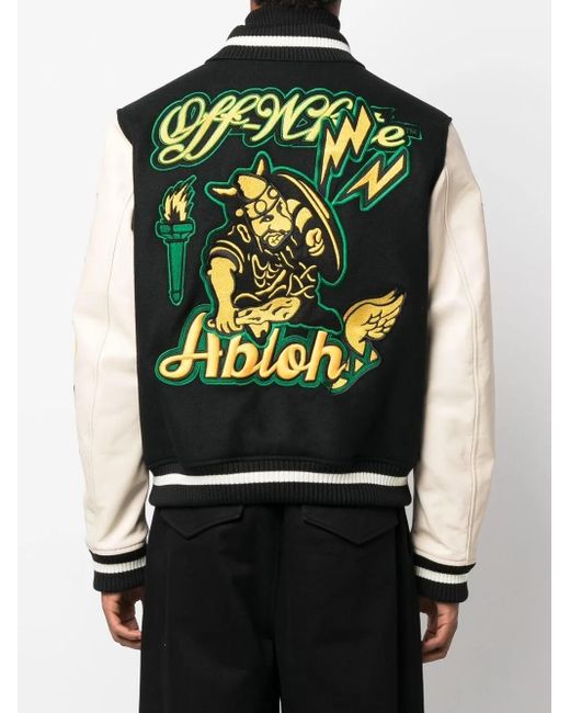 Off-White c/o Virgil Abloh Black Off Graphic Varsity Sn24 for men