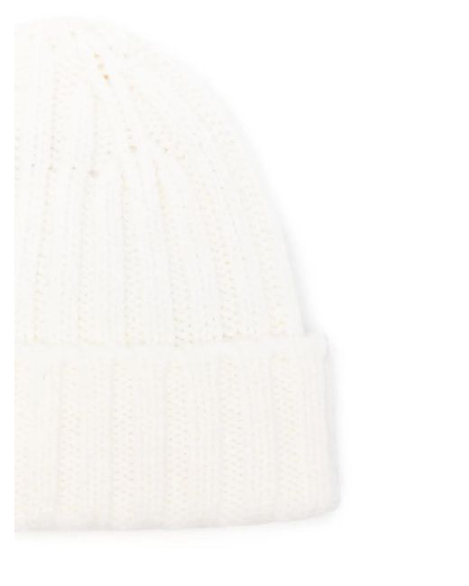 Aspesi White Virgin Wool Beanie