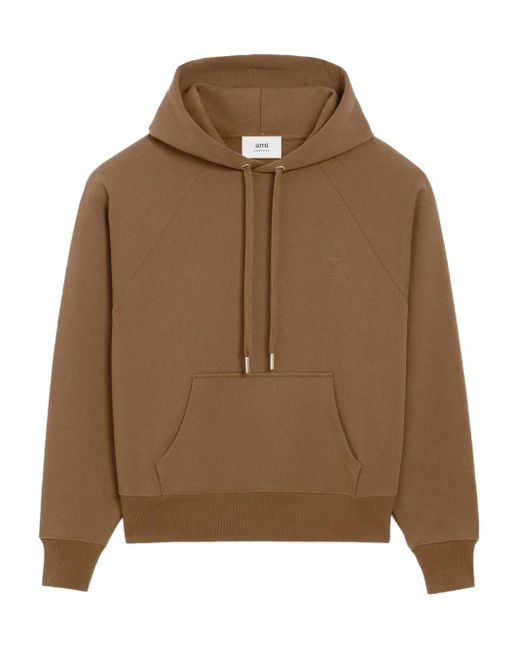 AMI Brown Ami De Coeur Cotton Hoodie