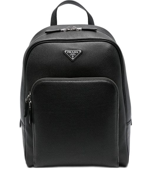 Sac À Dos En Cuir En Cuir Saffiano Prada pour homme en coloris Black