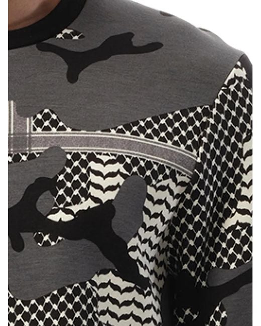 Neil Barrett Gray Camouflage-Print Sweatshirt for men