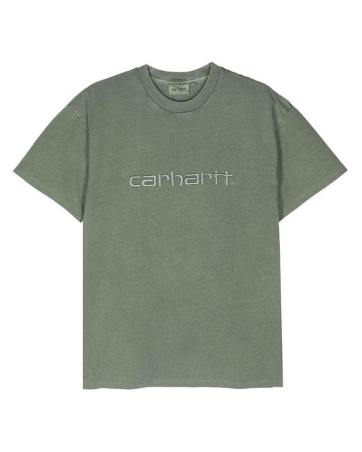 Carhartt Green Duster Logo-embroidered T-shirt for men
