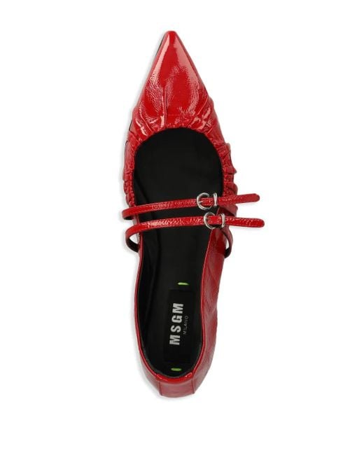 Ballerines À Boucles MSGM en coloris Red