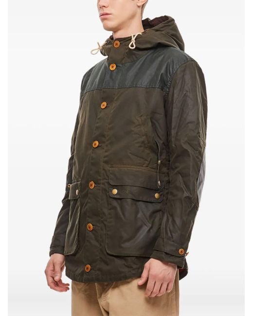 Barbour Gray Hooded Button-Down Jacket for men