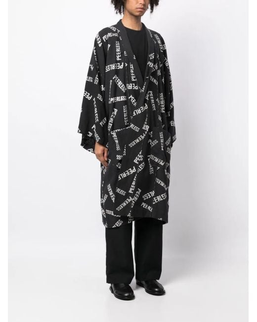 Visvim Black Slogan-Print Wide-Sleeve Jacket for men