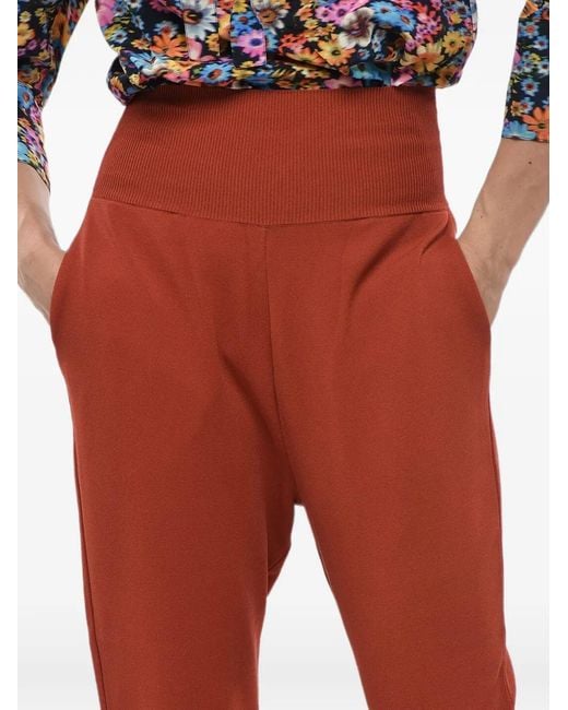 Stella McCartney Red High-Rise Balloon Trousers