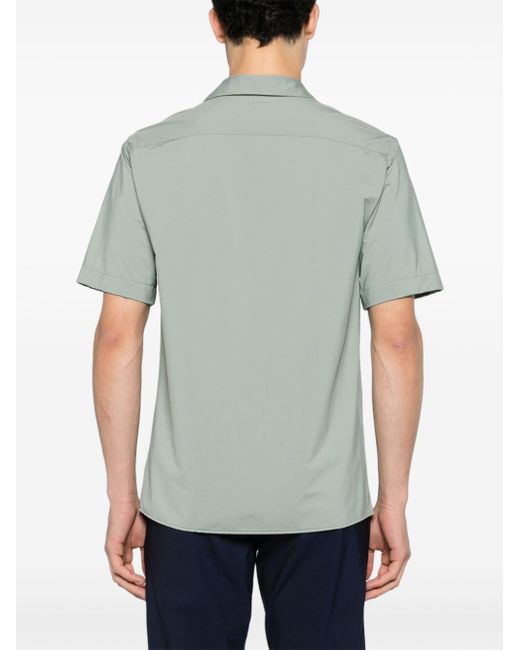 Xacus Green Camp-collar Buttoned Shirt for men