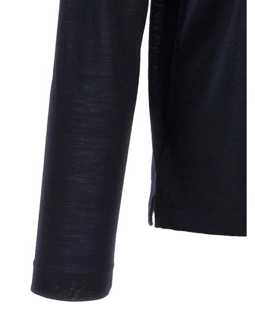 Zanone Blue Crew-Neck Long-Sleeves T-Shirt for men