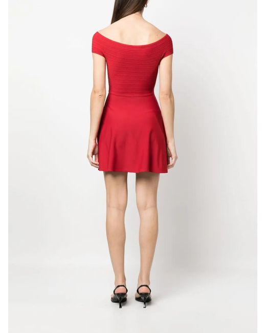 Philosophy Di Lorenzo Serafini Red Short-Sleeve Pleated Minidress