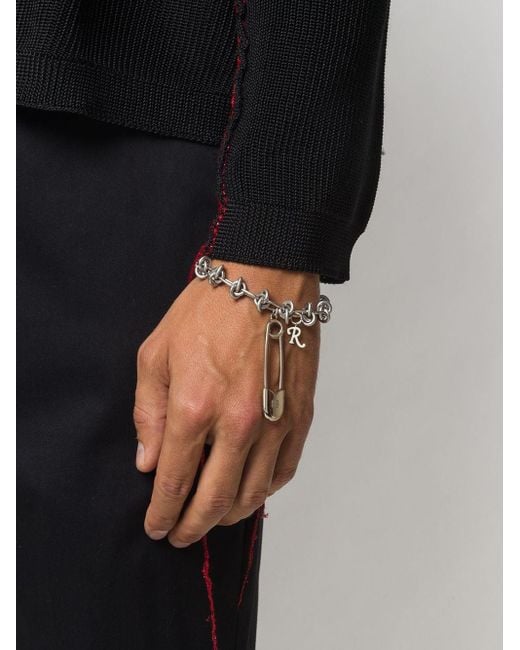 Raf Simons Silver Wrapped Chain Bracelet | ModeSens