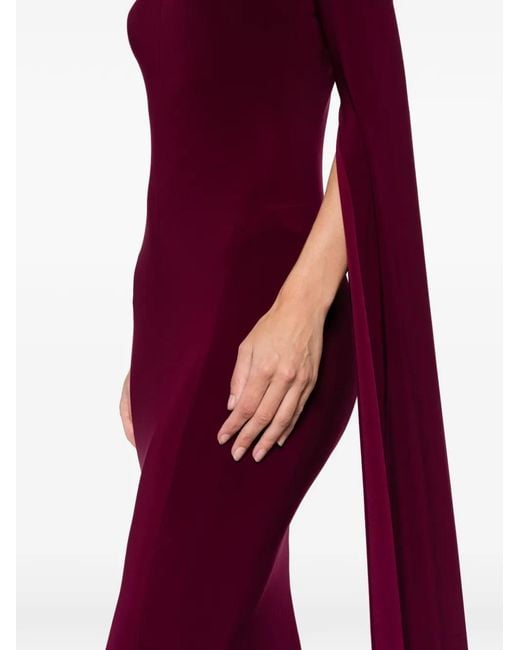 Norma Kamali Purple Long-Sleeve Maxi Dress