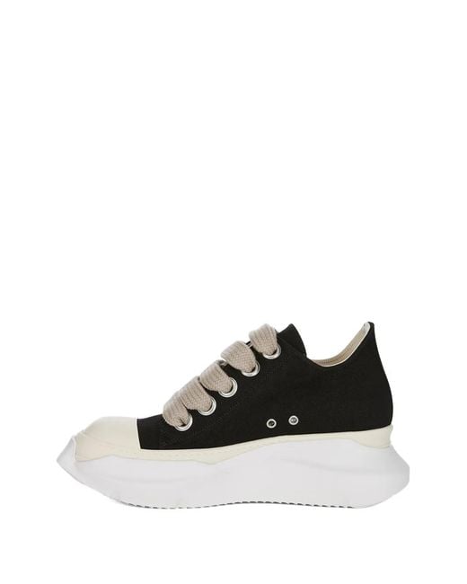 Rick Owens Black Jumbolace Low Sneakers