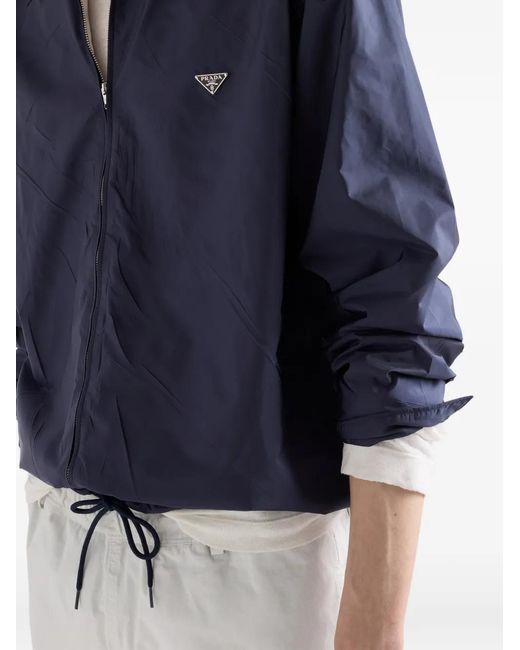 Prada Blue Re-Nylon Shirt for men