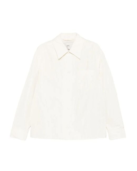AMI White Jacket Padded Adc Overshirt for men