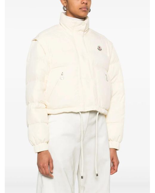 Moncler White Selle Puffer Jacket