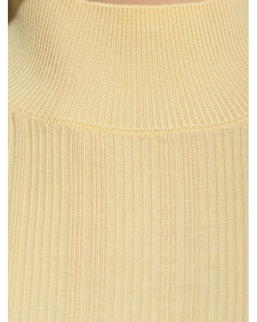 Officine Generale Yellow Laya Ribbed Short-Sleeve T-Shirt