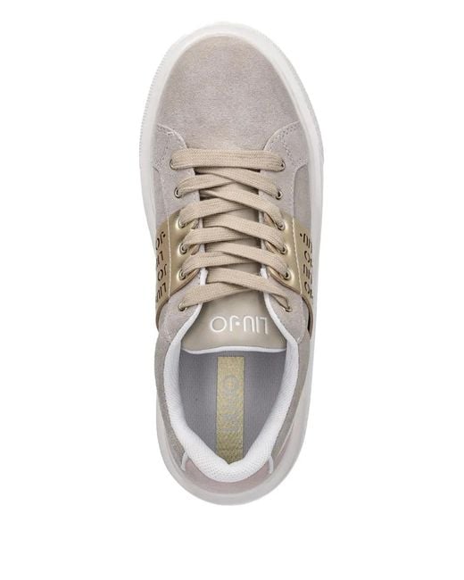 Liu Jo White Suede Platform Sneakers