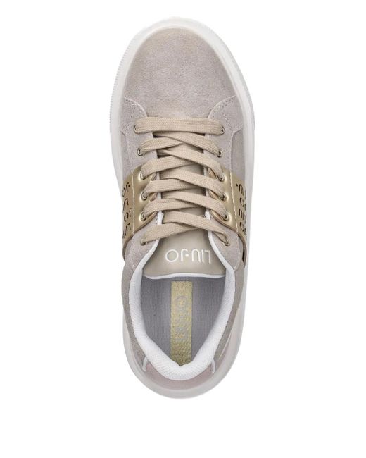 Liu Jo White Suede Platform Sneakers