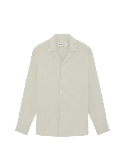 Frescobol Carioca White Safra Camp-Collar Shirt for men