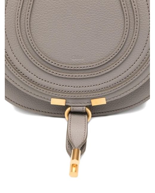 Chloé White Small Marcie Saddle Cross Body Bag