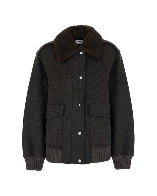 P.A.R.O.S.H. Black Long-Sleeve Wool Jacket