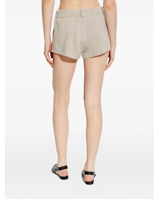 Lisa Yang White Annora Knitted Shorts