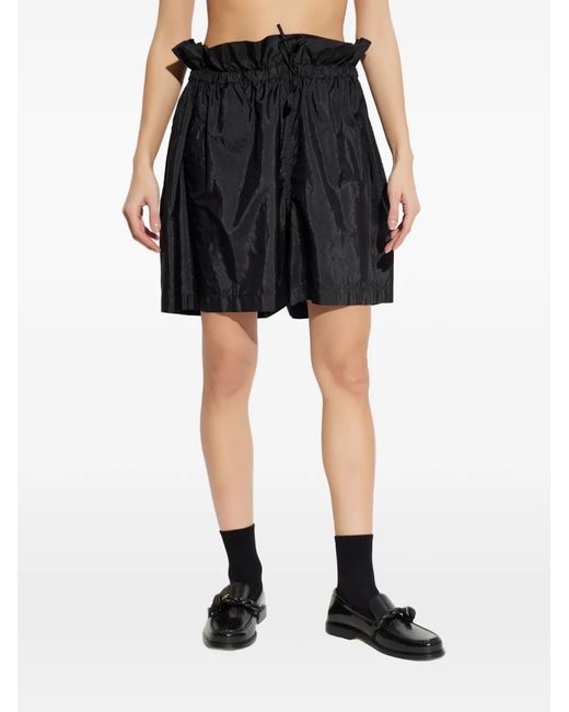 Jil Sander Black Ruffled Shorts
