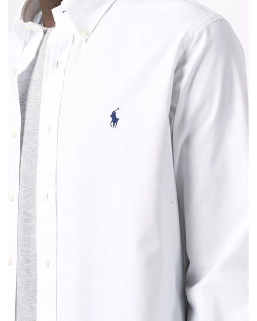Polo Ralph Lauren White Polo Pony Button-Down Shirt for men