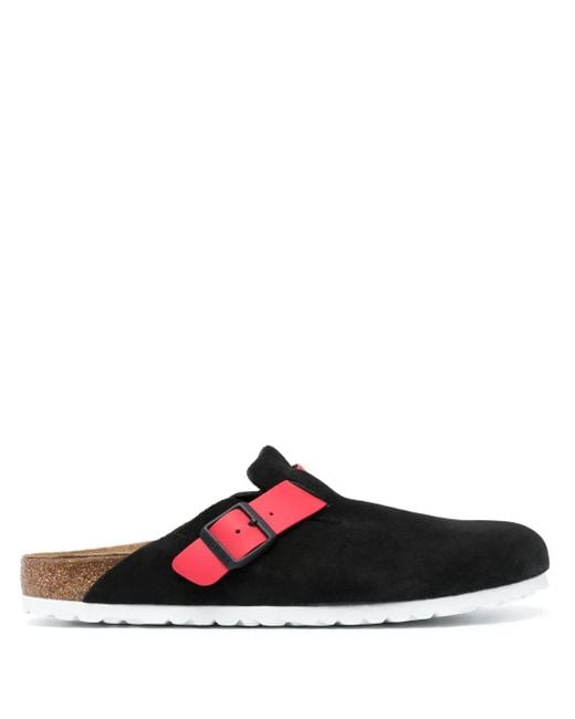 メンズ Birkenstock 1774 Boston スエード サンダル Black