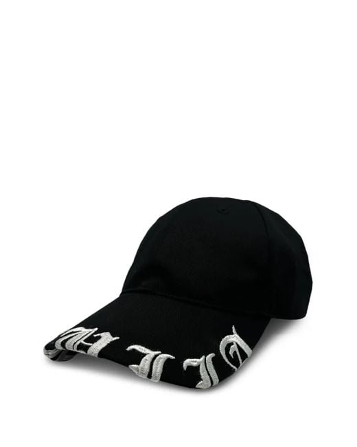 Haculla Black Embroidered-Brim Cap for men