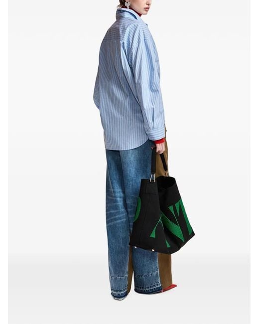 Essentiel Antwerp Blue Kreative Striped Shirt