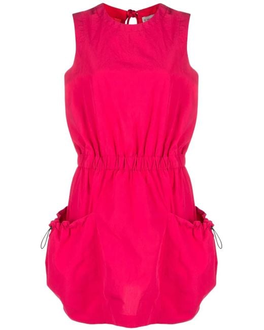 Moncler Pink Sleeveless Cotton Mini Dress