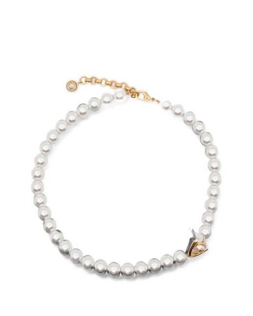 Casablanca Metallic Logo-Plaque Necklace