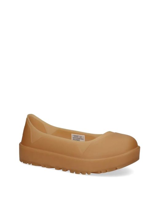 Ugg Brown Suede Slip-On Round-Toe Ballet Flats