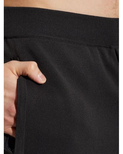 Emporio Armani Black Loose Fit Trousers for men