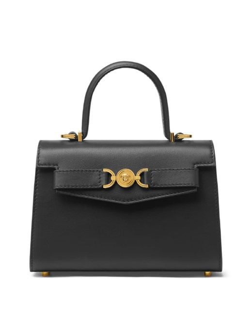 Bolso shopper con asa Versace de color Black