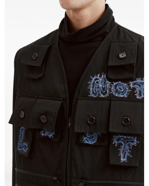 WESTFALL Black Multi-Pocket Gilet for men