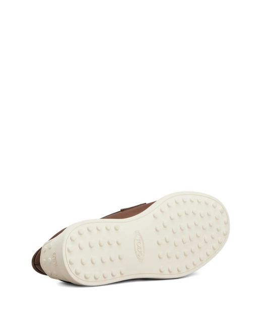 Tod's Brown Penny-Bar Loafers for men