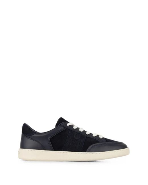 Ferragamo Black Low-Top Sneakers With Signature for men